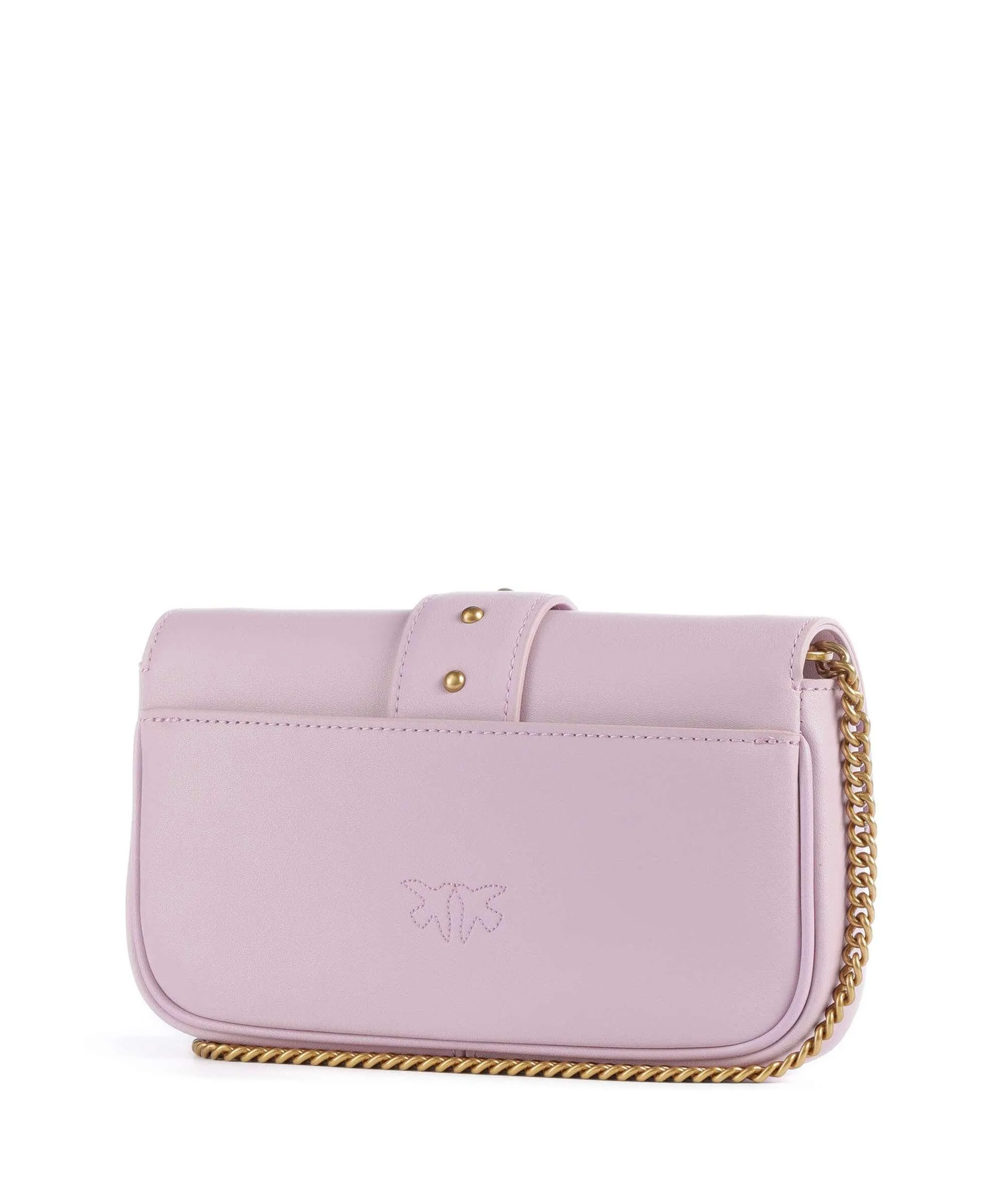  Pinko Love One Borsa a tracolla pelle a grana fine viola  