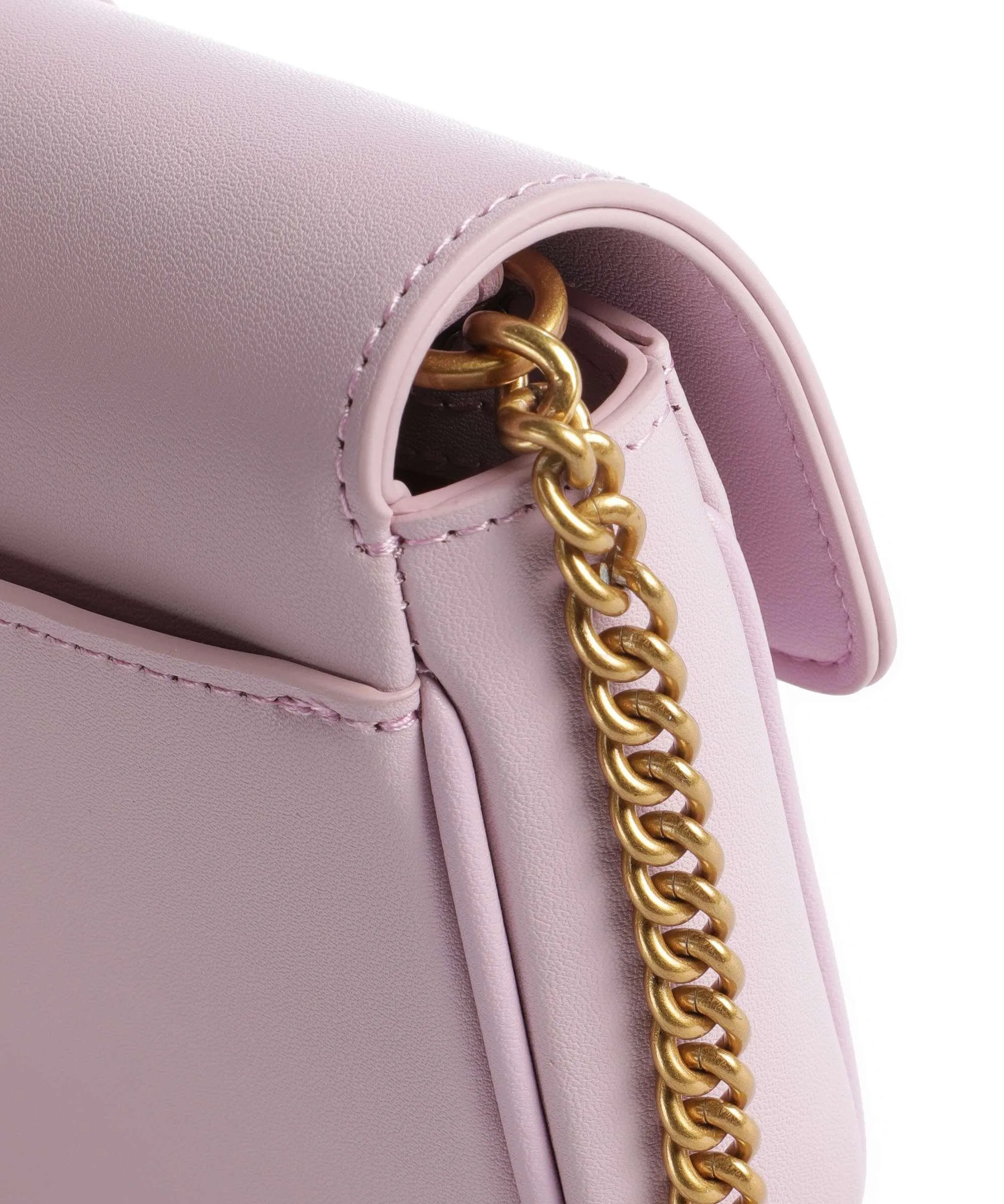  Pinko Love One Borsa a tracolla pelle a grana fine viola  