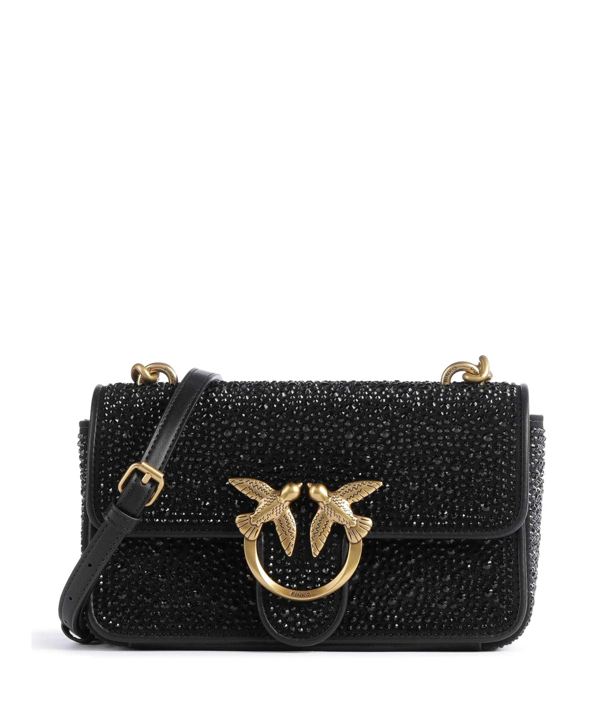  Pinko Love One Mini Borsa a tracolla poliammide, poliuretano nero  