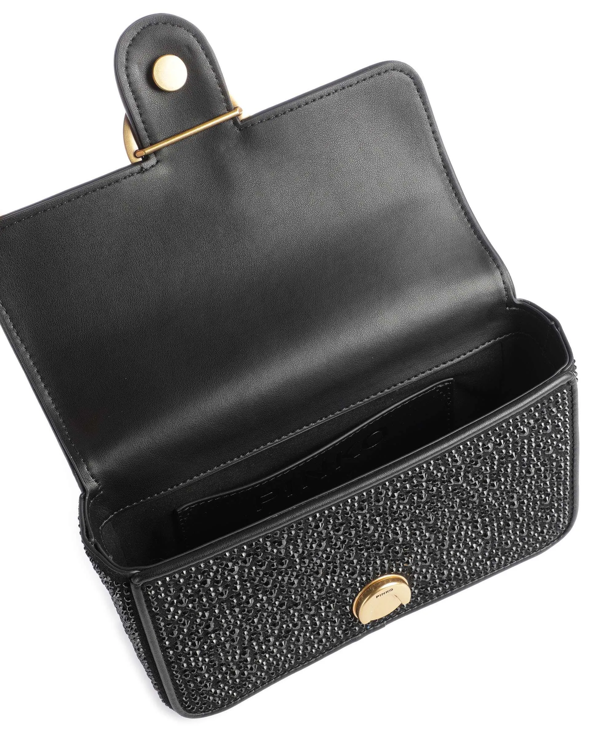  Pinko Love One Mini Borsa a tracolla poliammide, poliuretano nero  