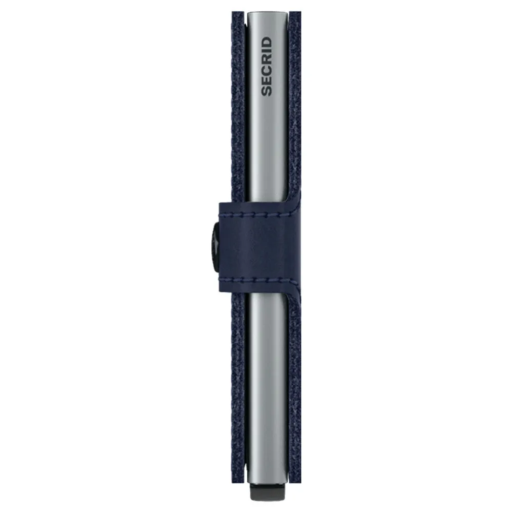 Porta Carte con Clip SECRID linea Original in Pelle Navy con RFID