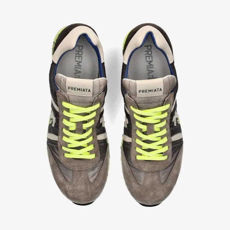 Premiata Lucy Grigio con dettagli Giallo Fluo LUC1313C VAR 1313E