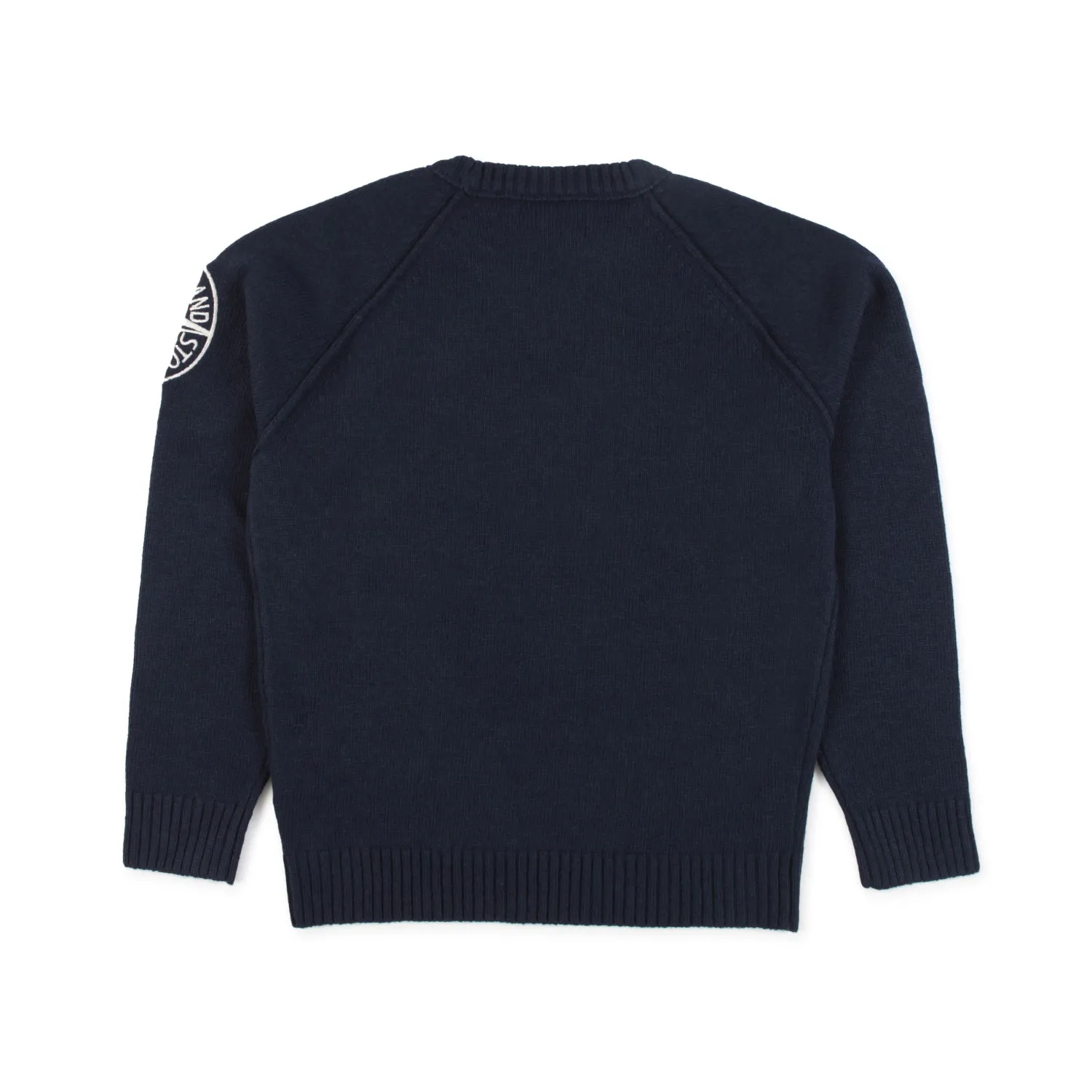 Pullover Blu Navy Con Logo Ricamato