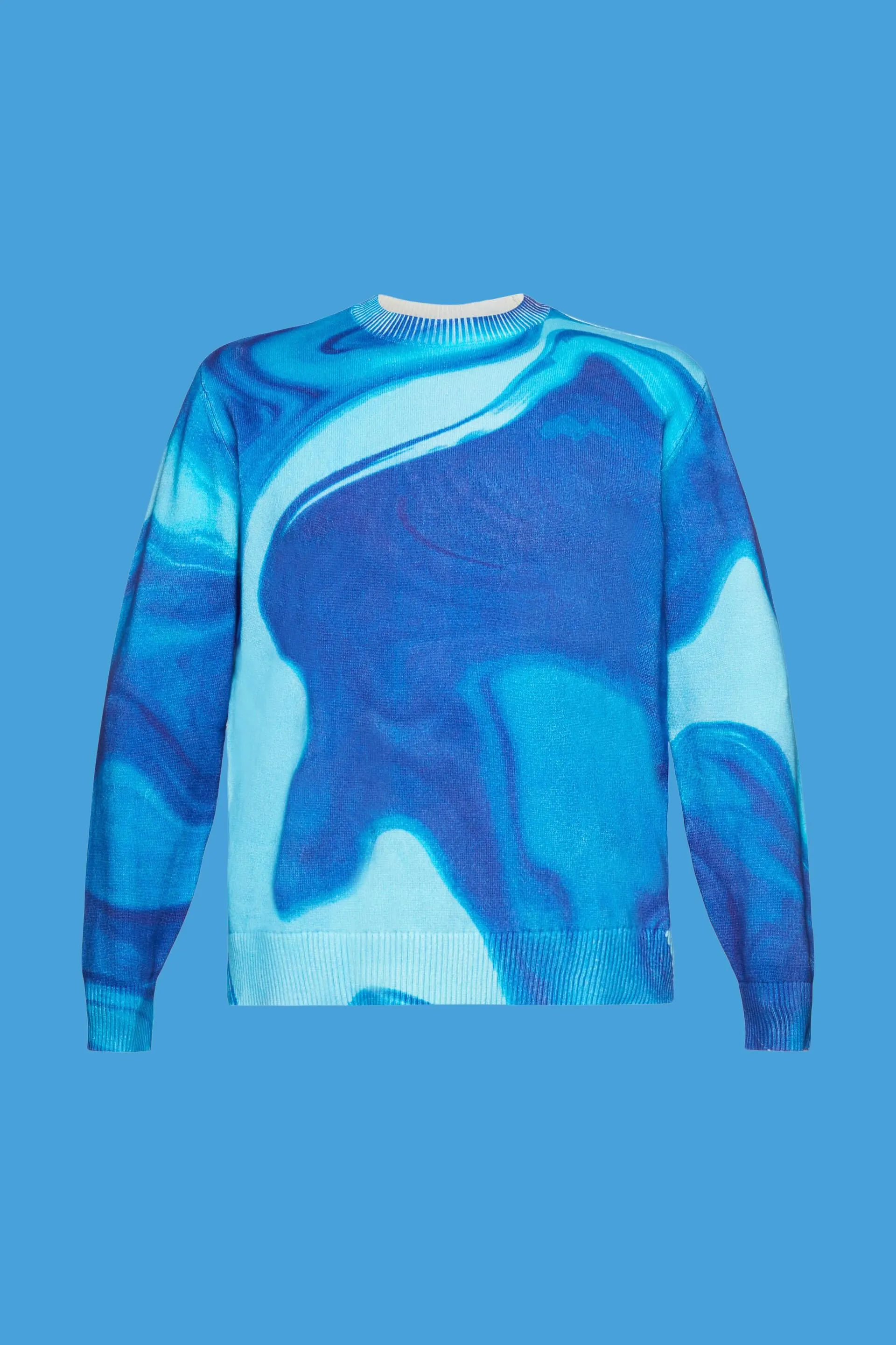 Pullover in cotone intessuto con motivo allover