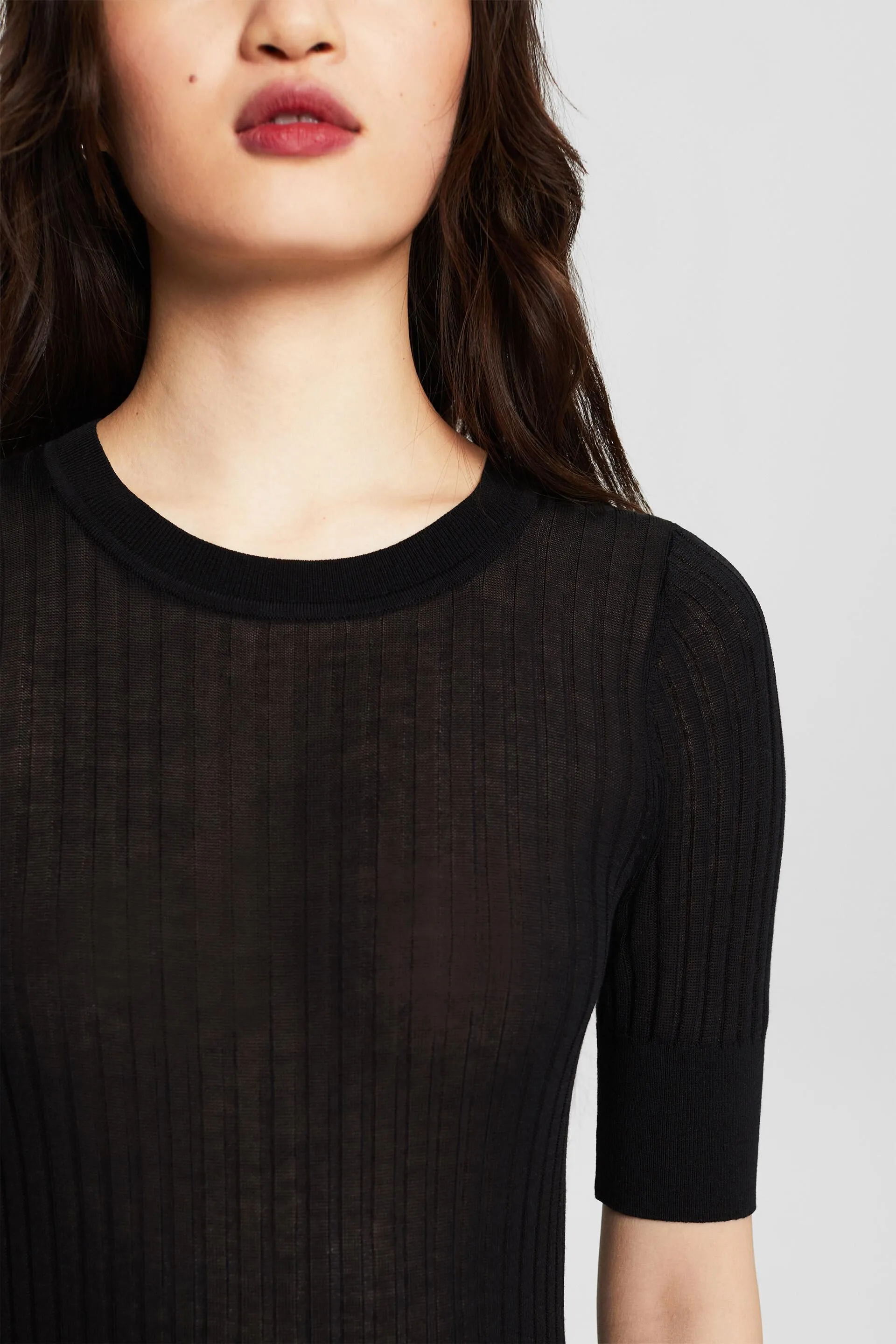 Pullover in maglia a coste