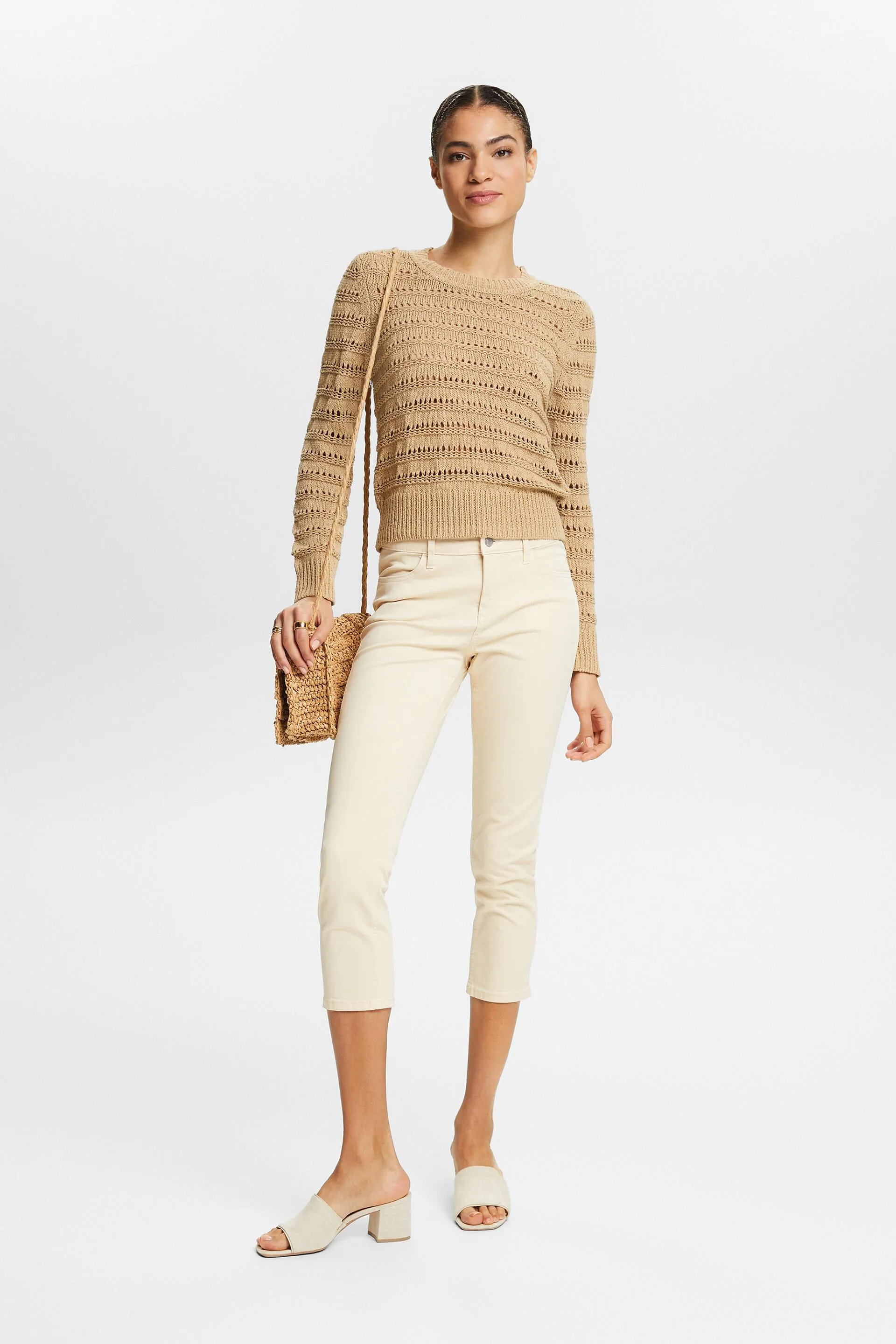 Pullover in maglia traforata