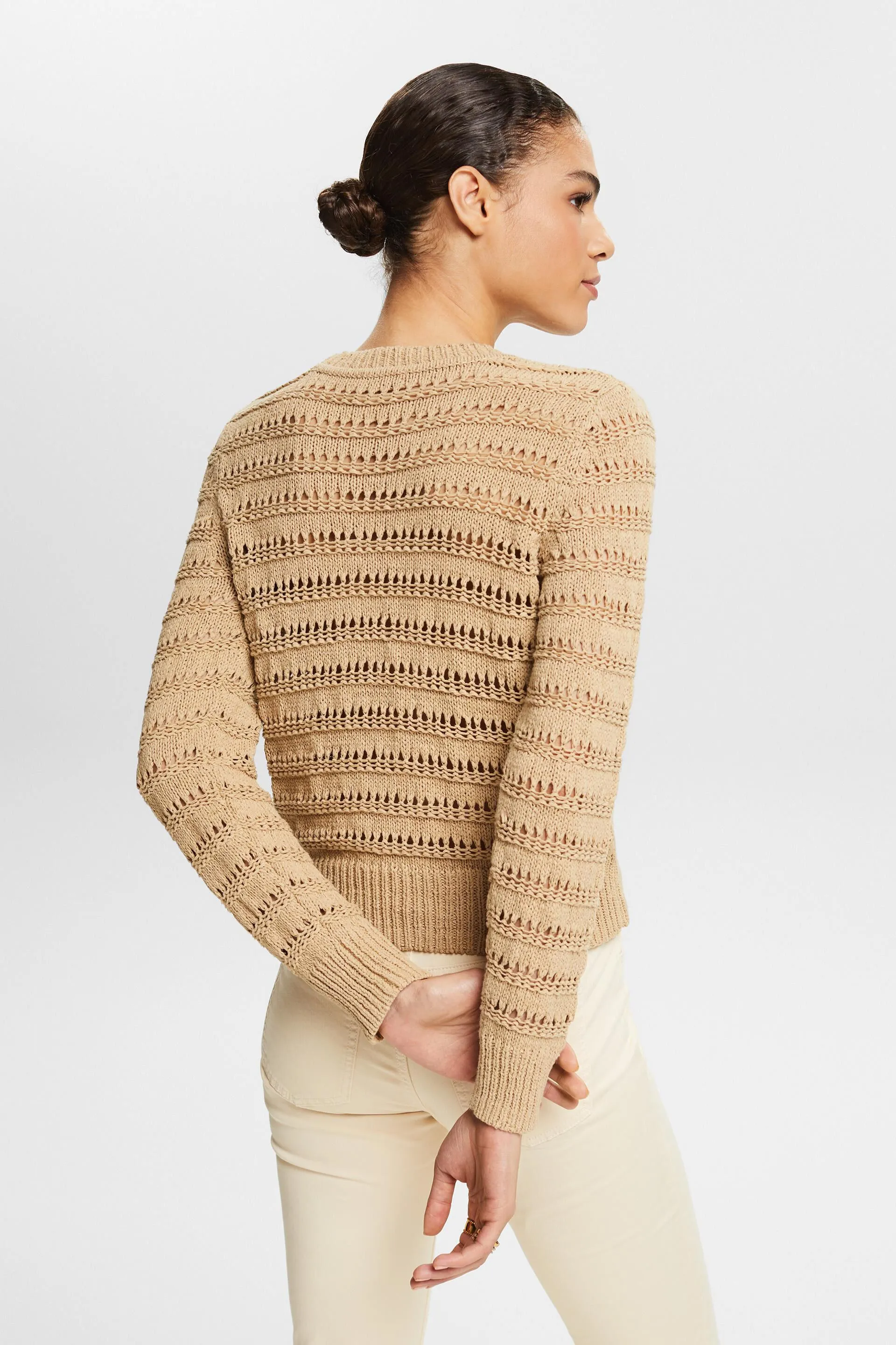 Pullover in maglia traforata
