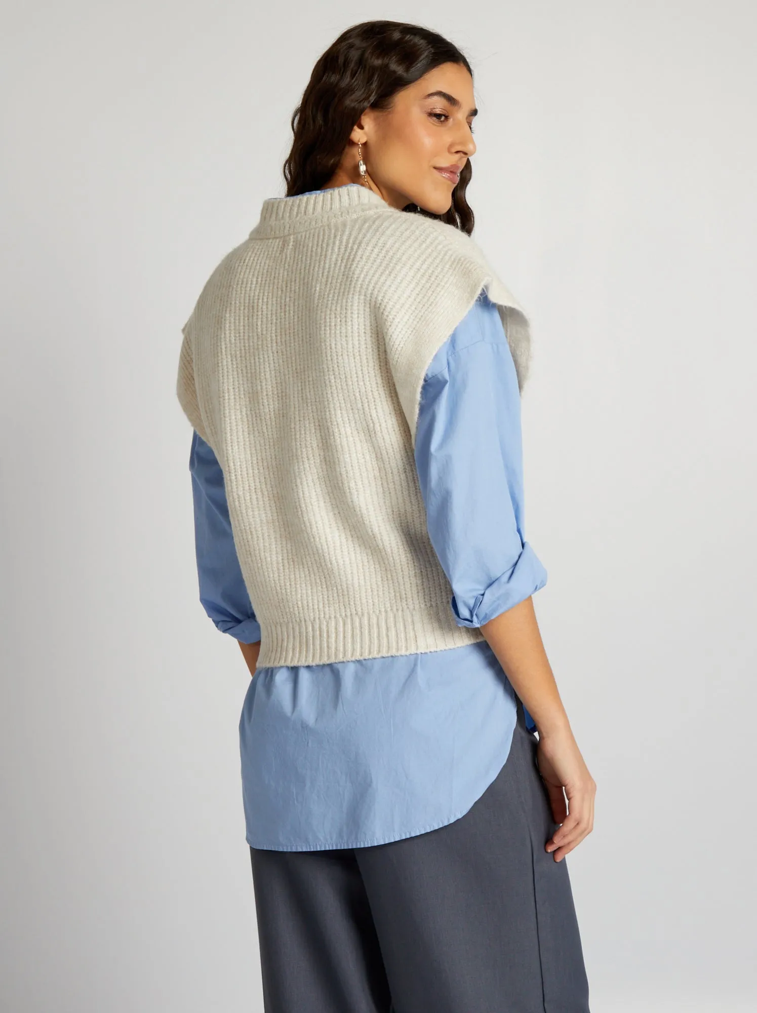 Pullover senza maniche - BIANCO