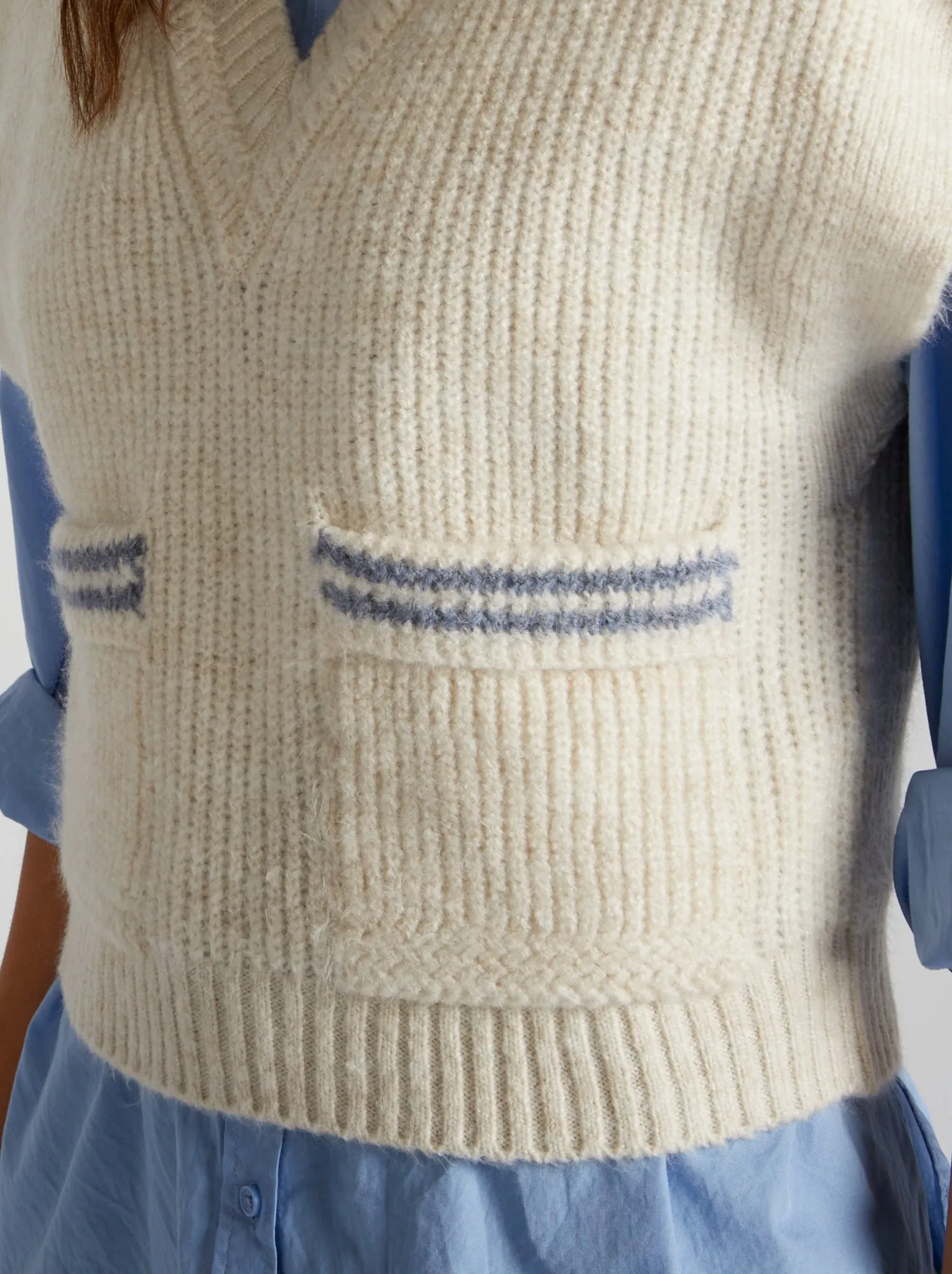 Pullover senza maniche - BIANCO