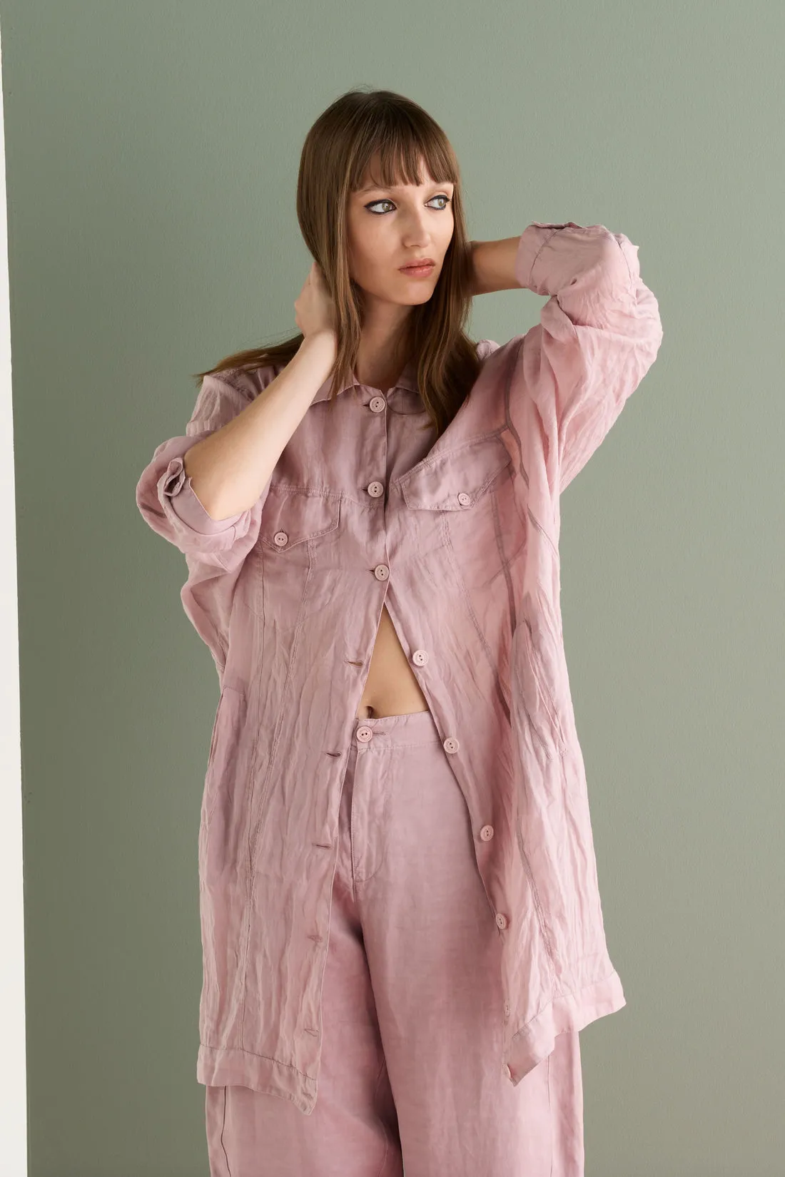 Relaxed-Fit Cropped Trousers Garment Dyed 06LU 7083