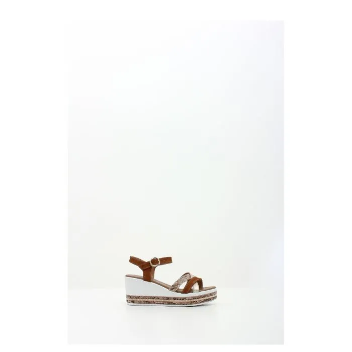 SANDALI CON ZEPPA IN PELLE