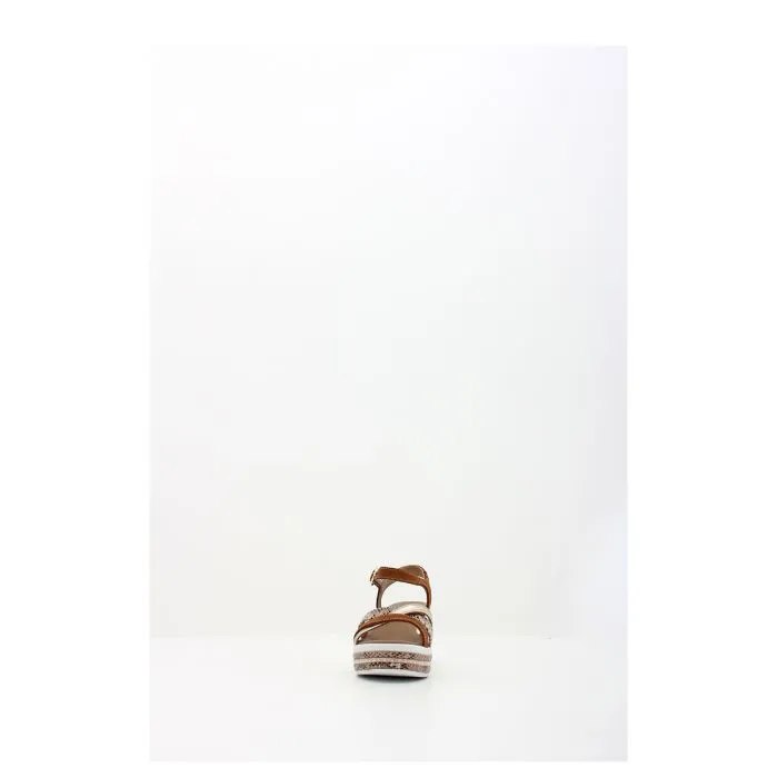 SANDALI CON ZEPPA IN PELLE