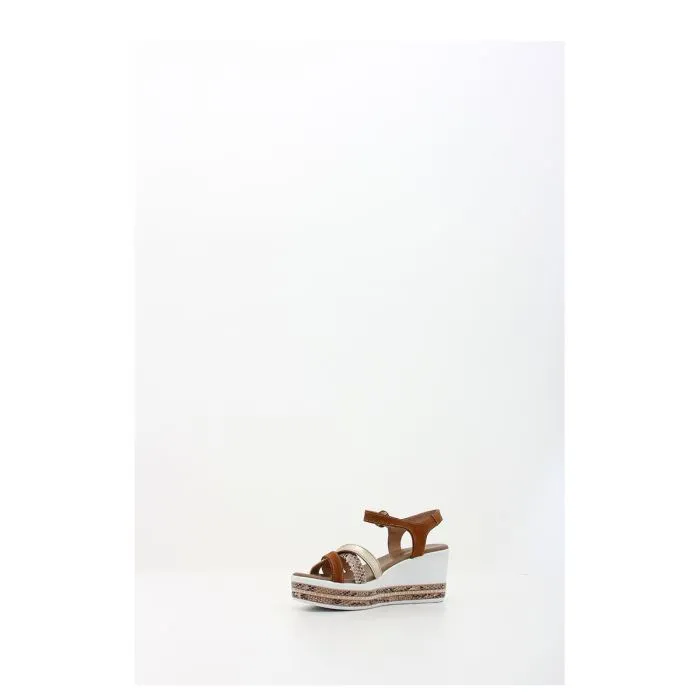 SANDALI CON ZEPPA IN PELLE