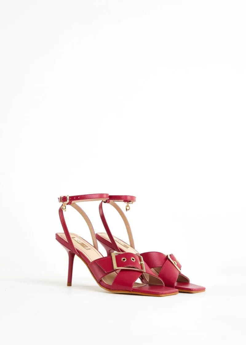 Sandali in nappa con fibbia