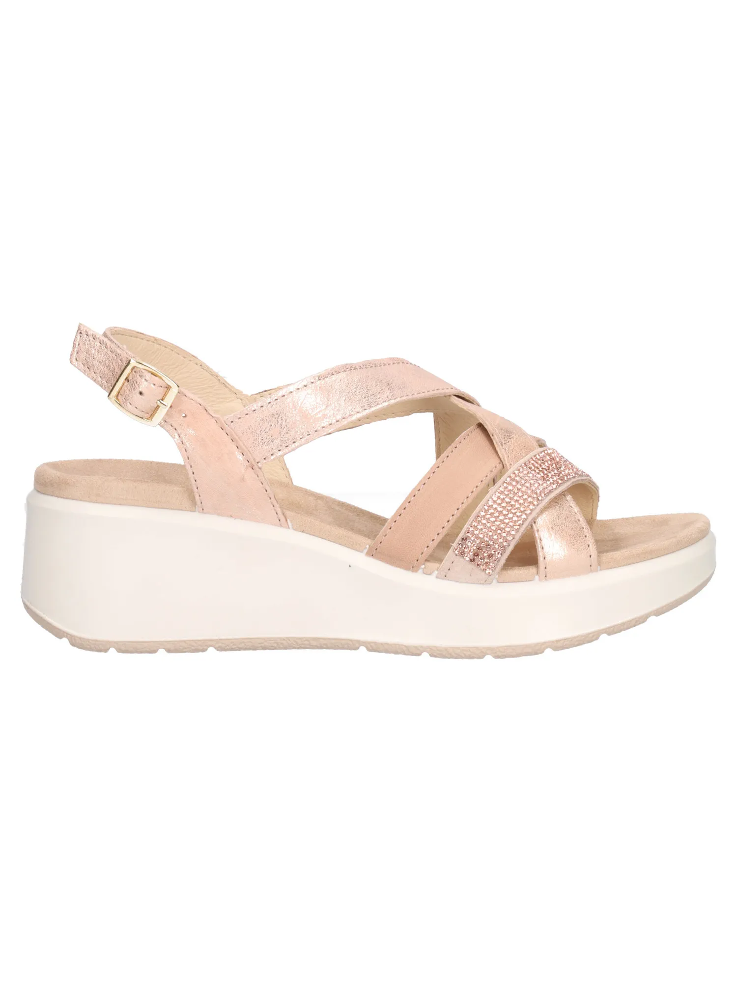 Sandalo con zeppa Enval Soft da donna cipria