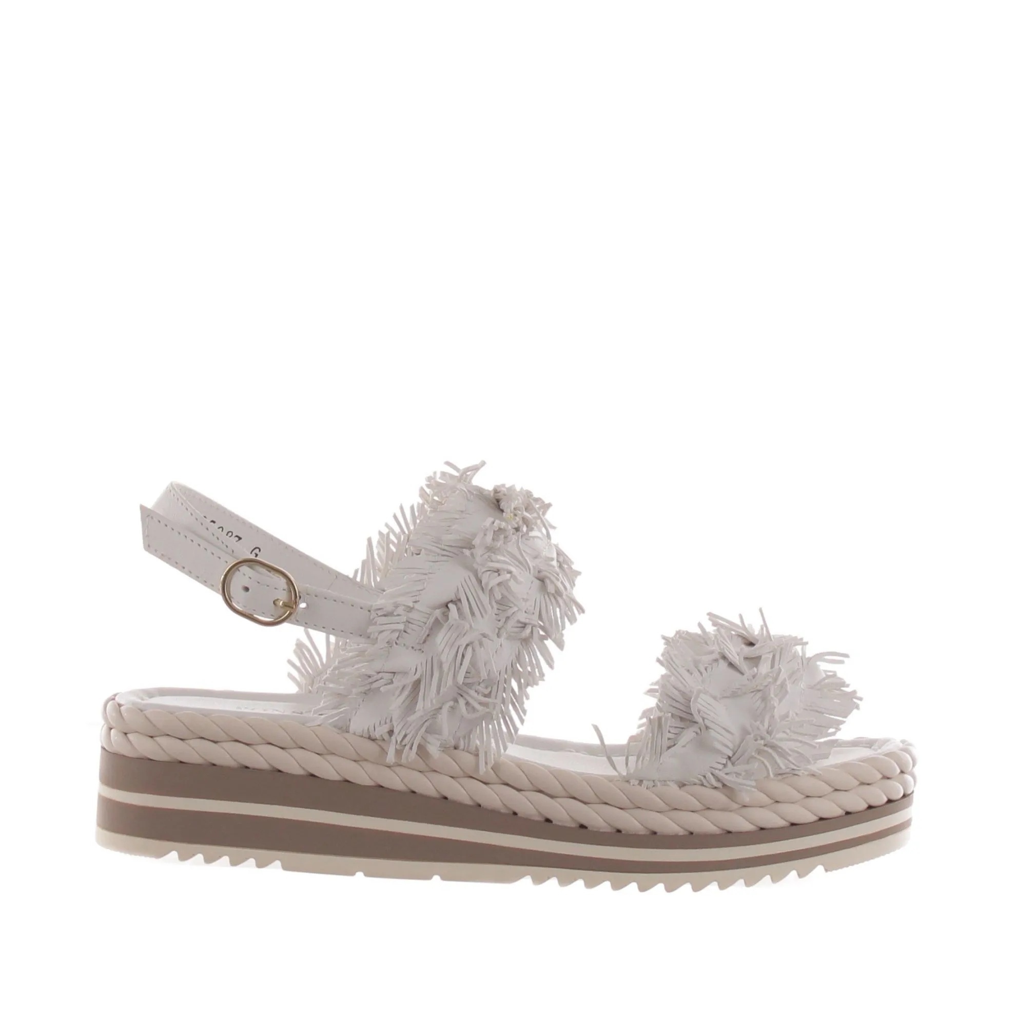 Sandalo milan in pelle con frange