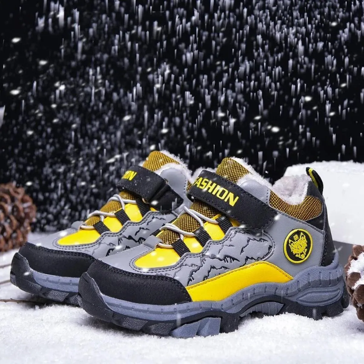 Scarpe da ginnastica per bambini Punta rotonda Outdoor Flessibile Escursionismo Camminata Consigliata Impermeabile Comoda Alla m