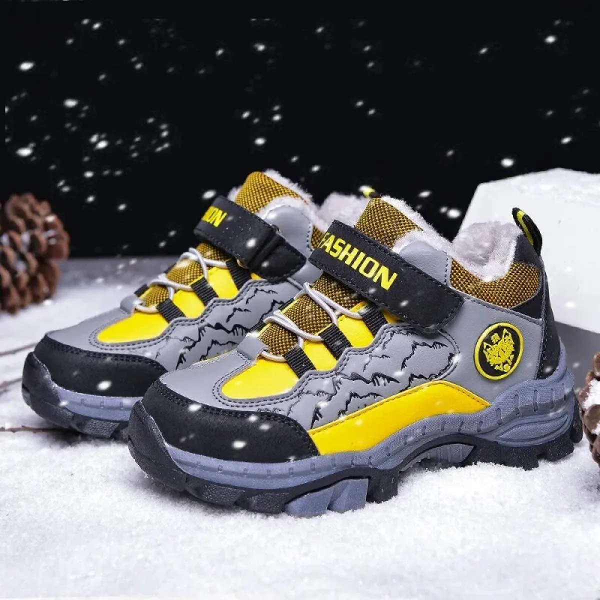 Scarpe da ginnastica per bambini Punta rotonda Outdoor Flessibile Escursionismo Camminata Consigliata Impermeabile Comoda Alla m