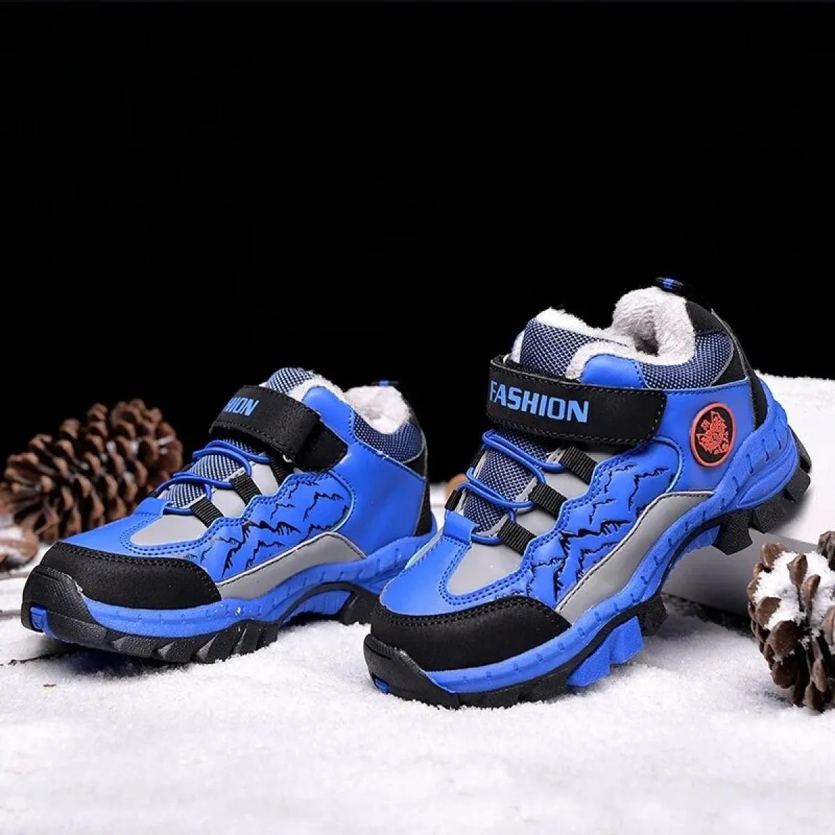 Scarpe da ginnastica per bambini Punta rotonda Outdoor Flessibile Escursionismo Camminata Consigliata Impermeabile Comoda Alla m
