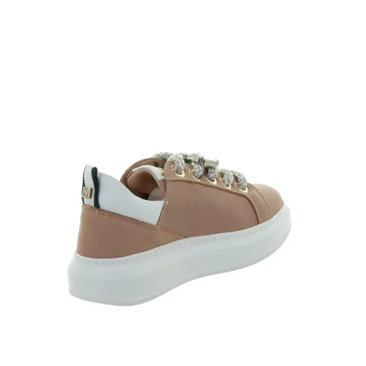 SCARPE DONNA LORENZO MARI SNEAKER BETTY IN PELLE NUDE BIANCO  