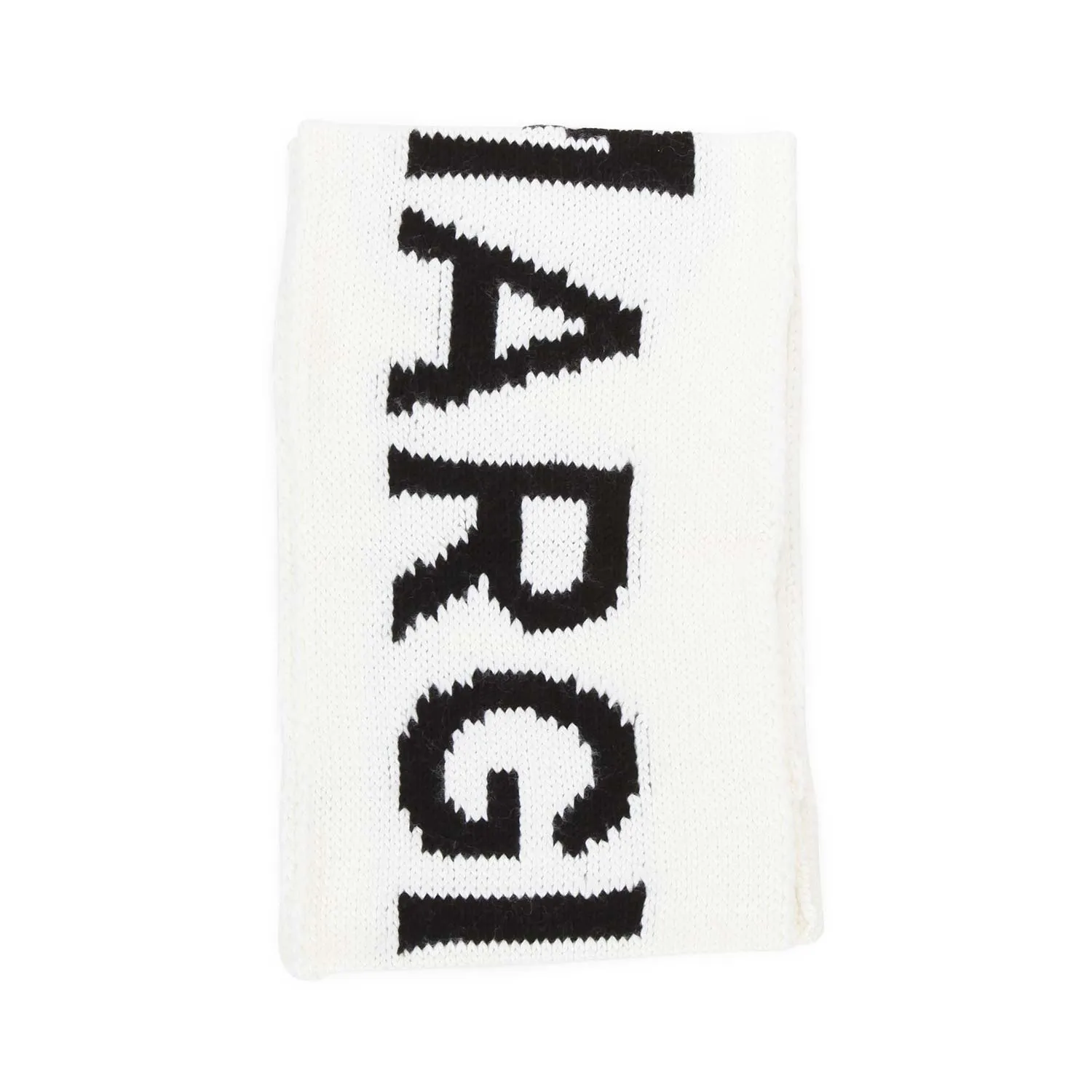 Sciarpa Bianca Con Logo Unisex
