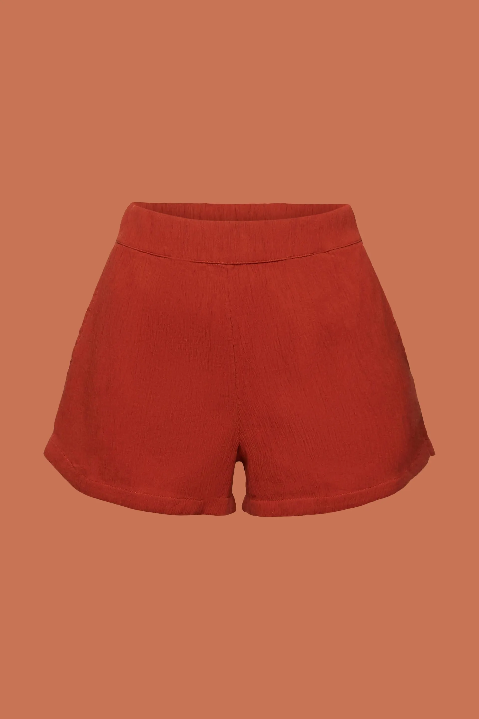 Shorts pull on in cotone stropicciato