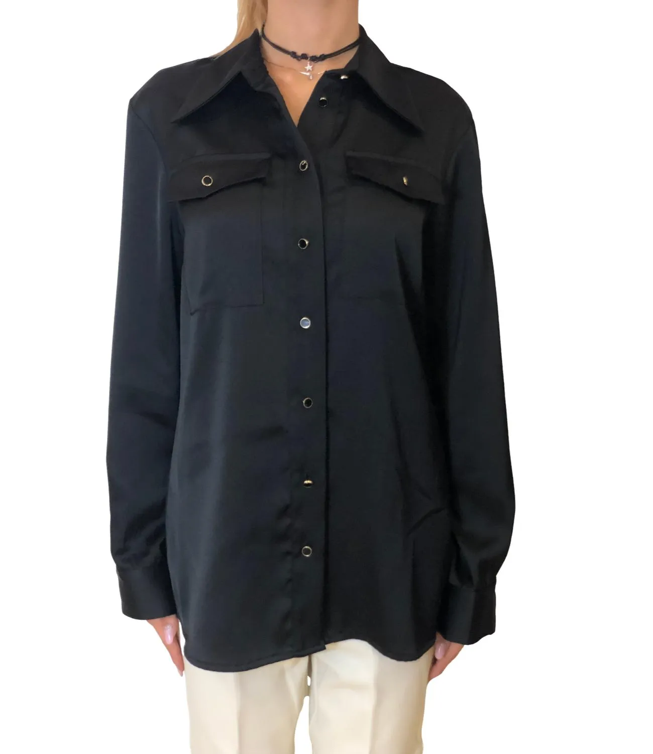 SILENCE LIMITED Silence Limited Camicia Nera Donna