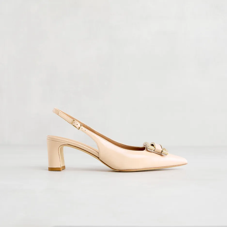 Slingback Nude con Fibbia