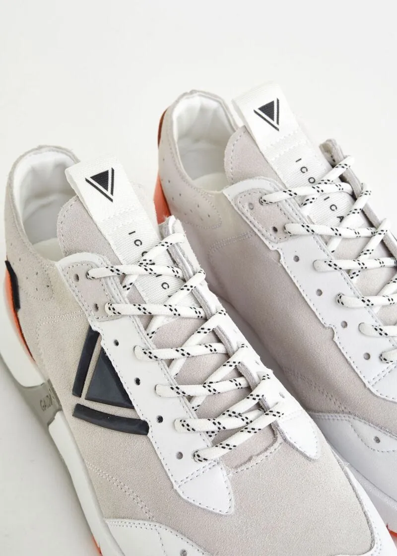 Sneaker running in suede e pelle