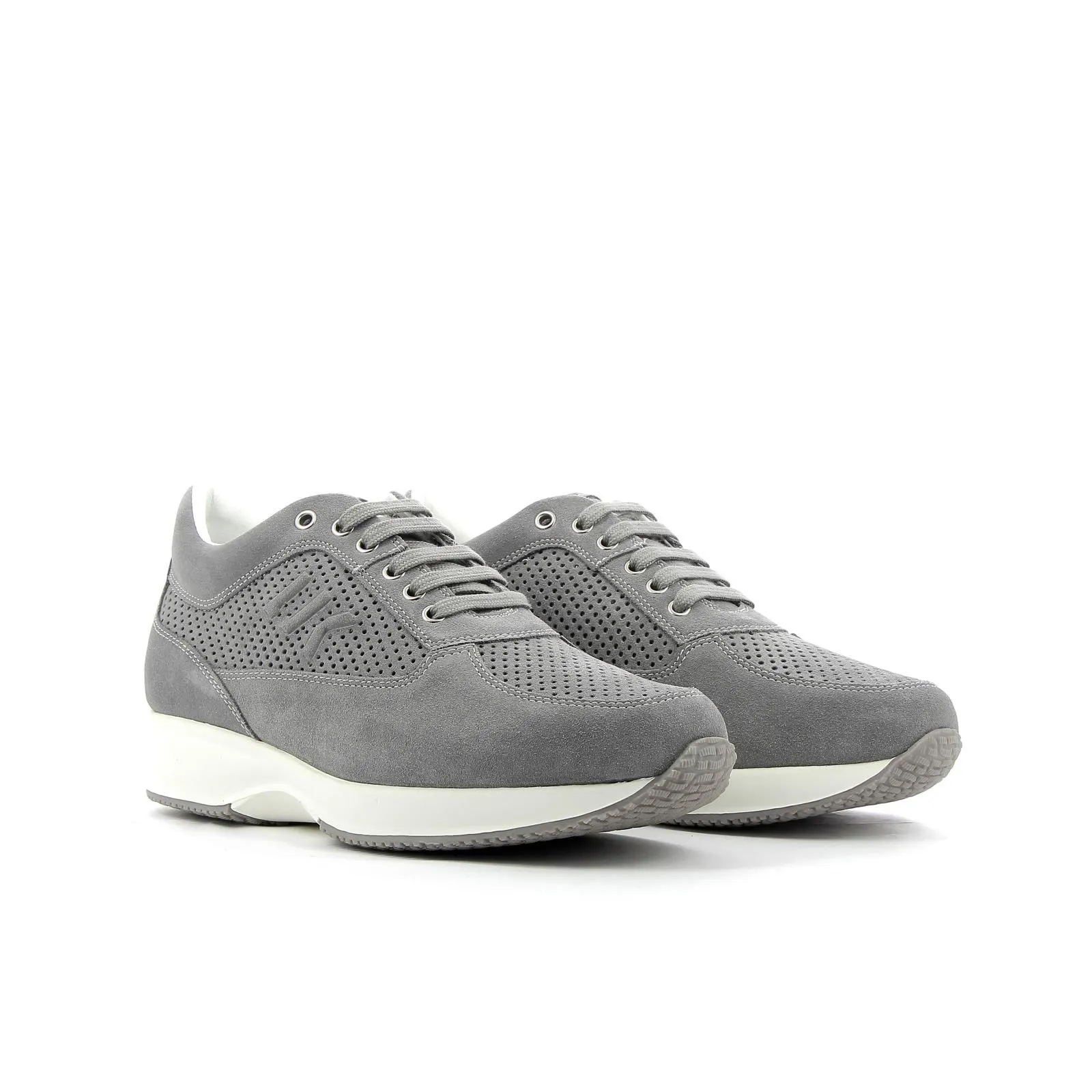 Sneakers grigie in suede