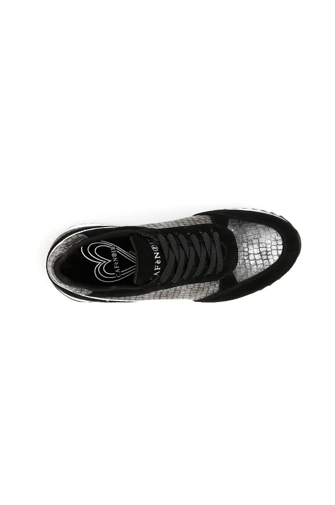 sneakers in crosta e similpelle stampa cocco