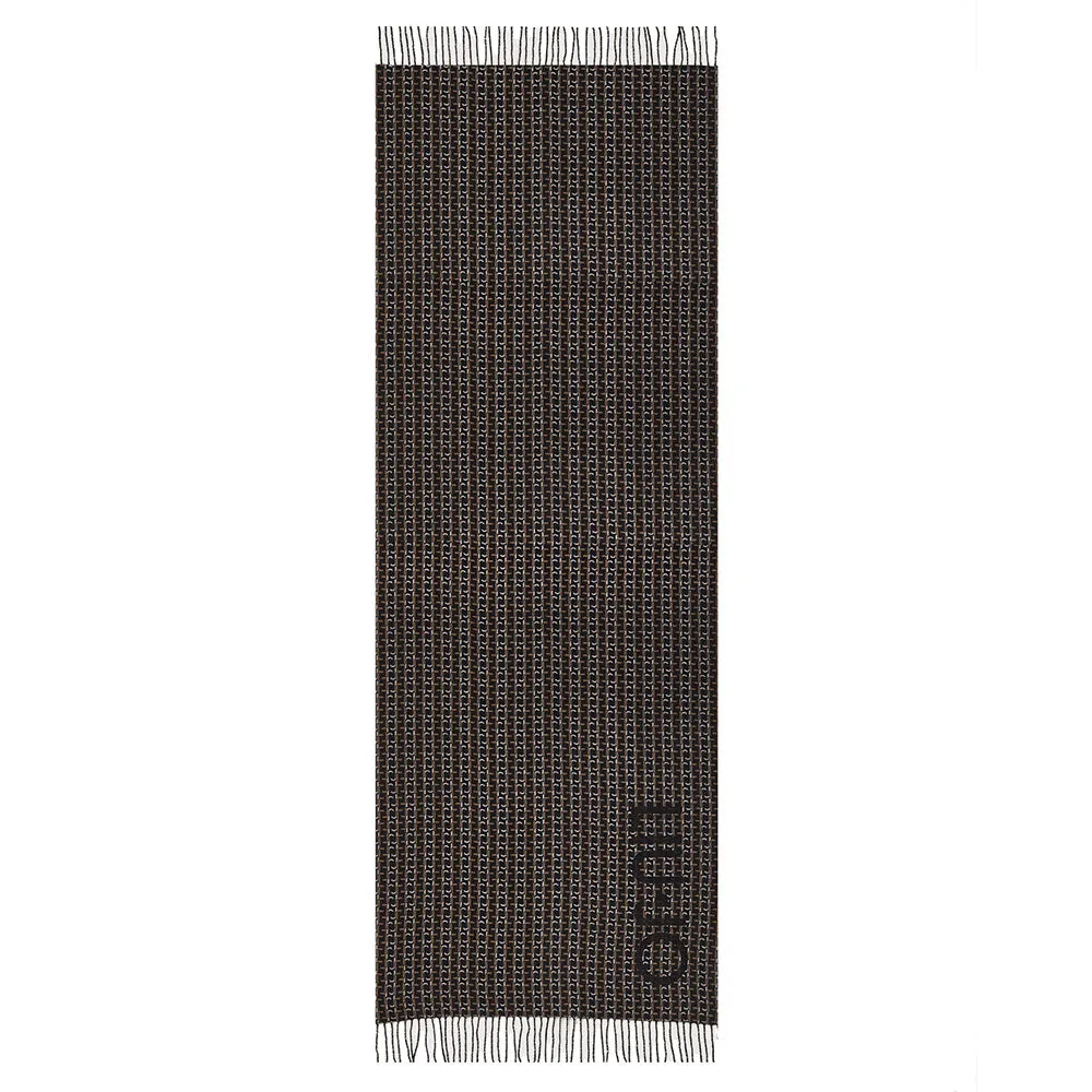 Stola Donna 180 x 70 cm LIU JO in Tessuto Garzato stampa Monogram Marrone