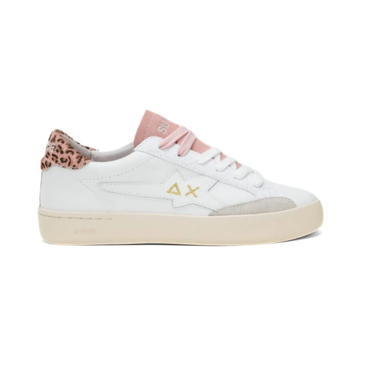 SUN68 SNEAKER Z44114-0104 BIANCO ROSA  
