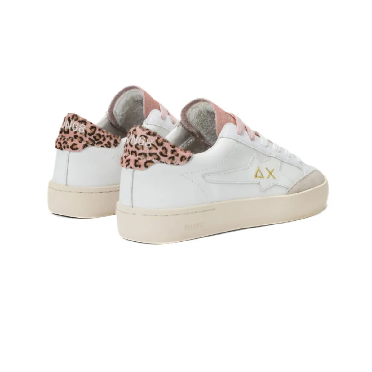 SUN68 SNEAKER Z44114-0104 BIANCO ROSA  