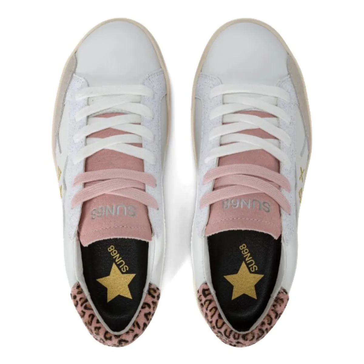 SUN68 SNEAKER Z44114-0104 BIANCO ROSA  