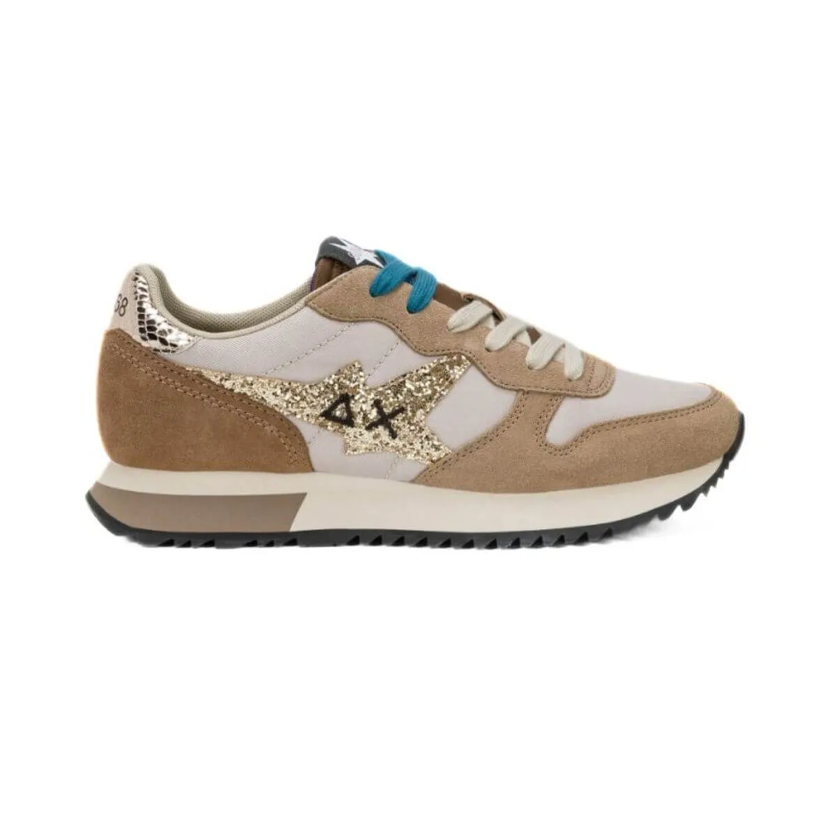 SUN68 SNEAKER Z44210-16 GLITTER BEIGE  