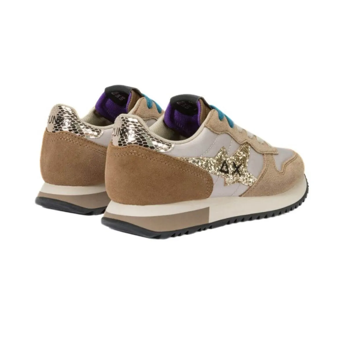 SUN68 SNEAKER Z44210-16 GLITTER BEIGE  
