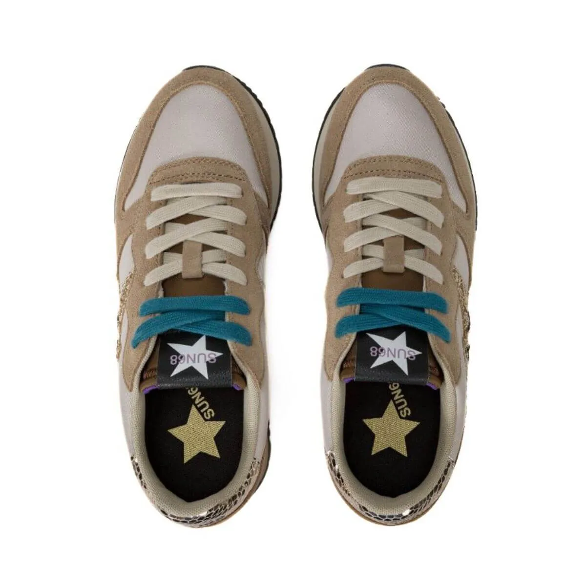 SUN68 SNEAKER Z44210-16 GLITTER BEIGE  