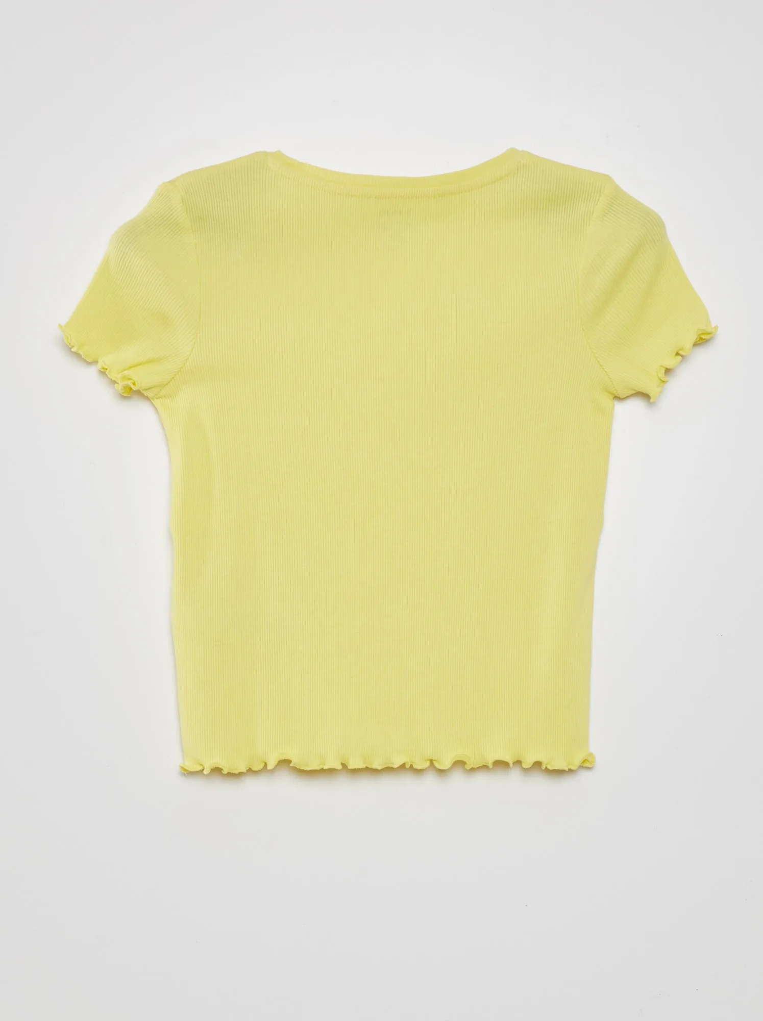 T-shirt a coste - GIALLO