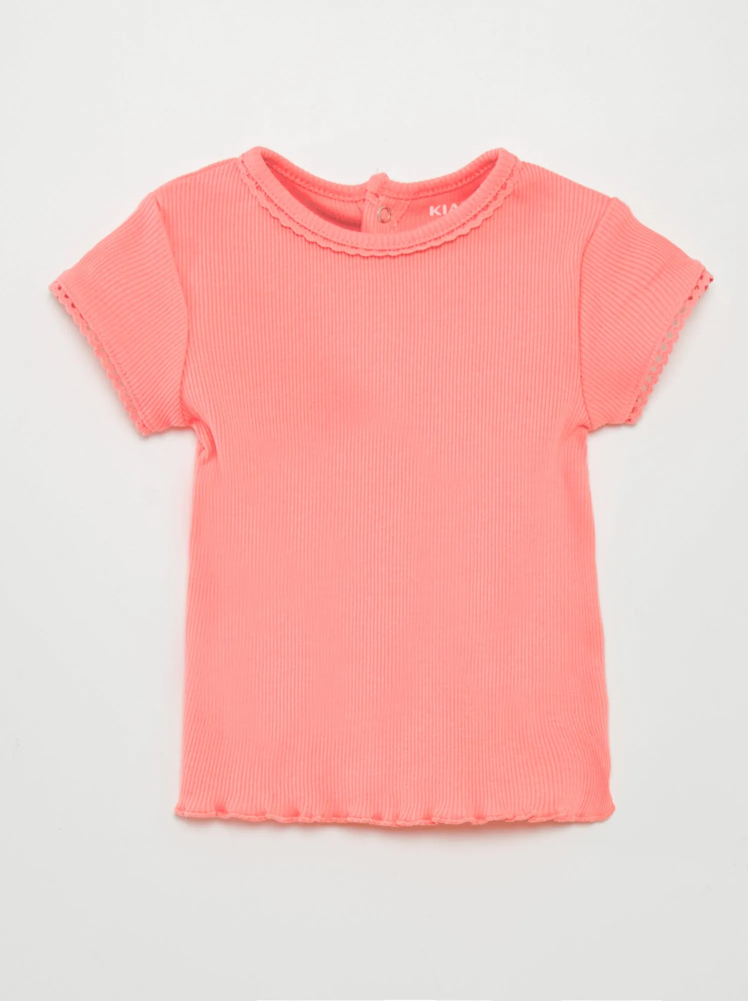T-shirt a coste - ROSA