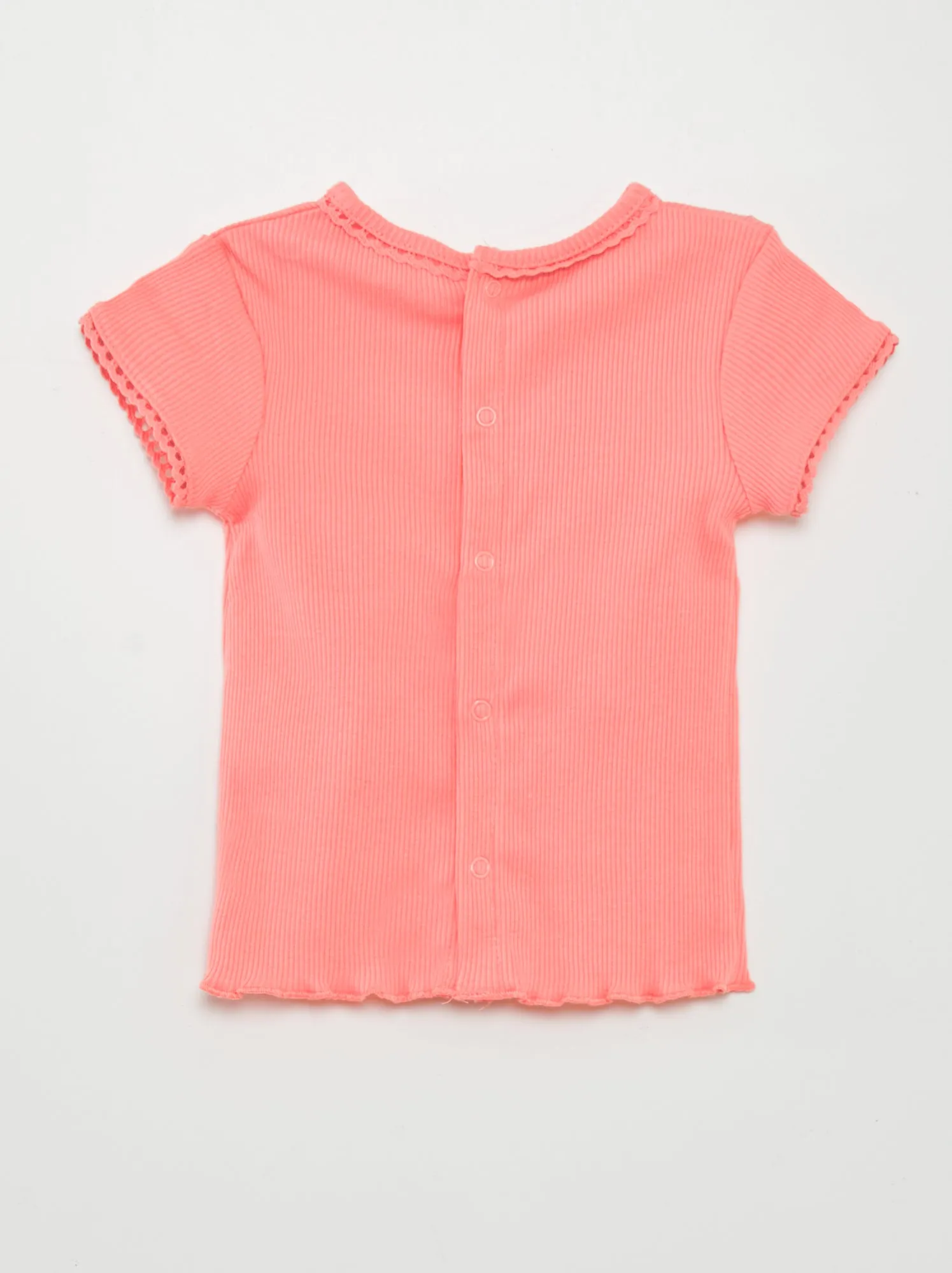 T-shirt a coste - ROSA
