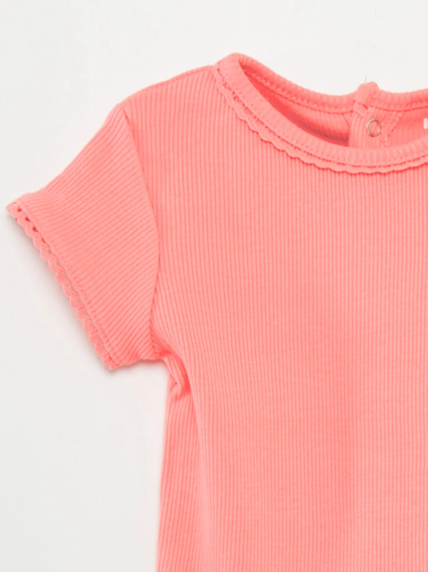 T-shirt a coste - ROSA