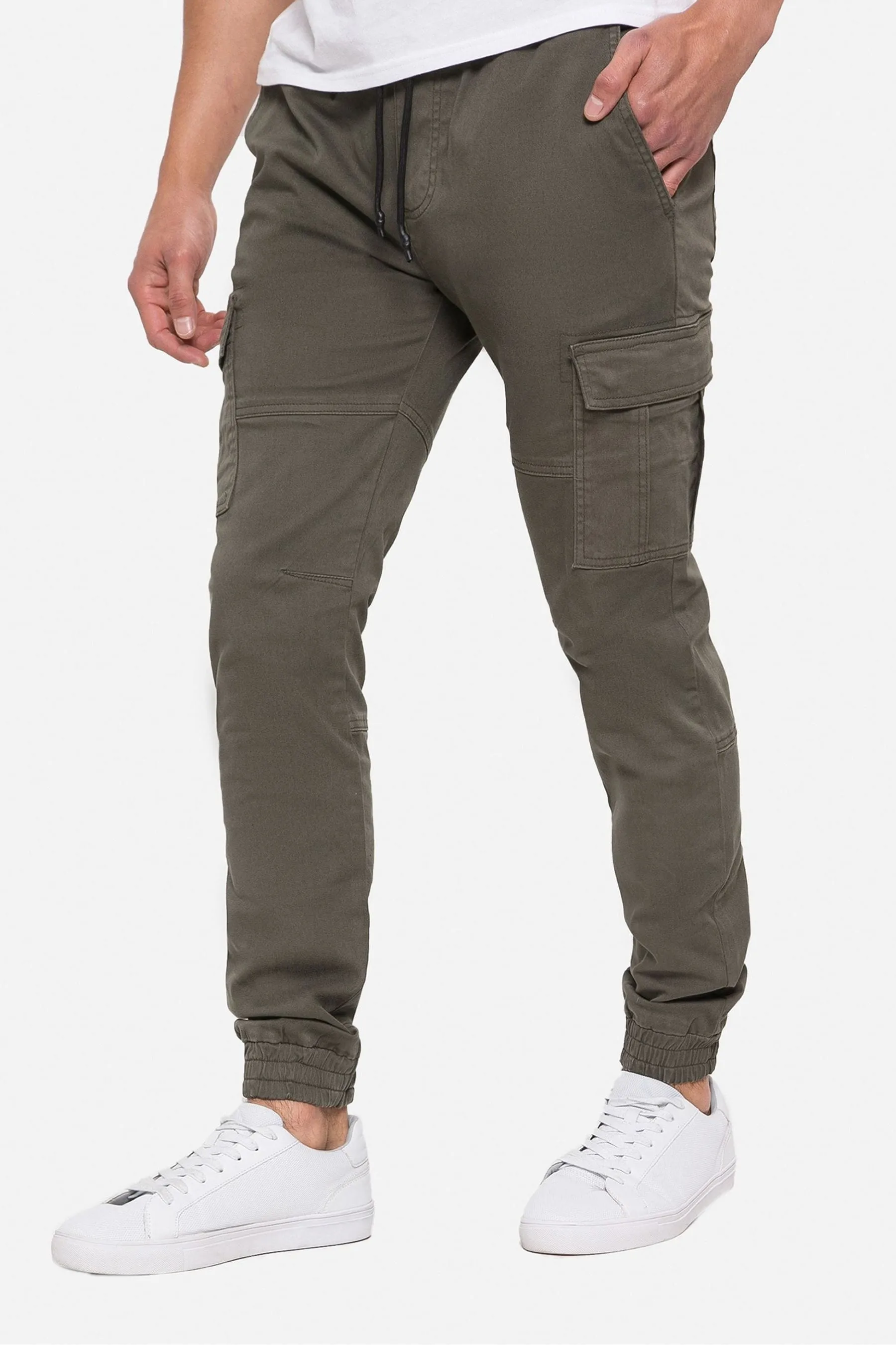 Threadbare - Pantaloni cargo con elastico sul fondo