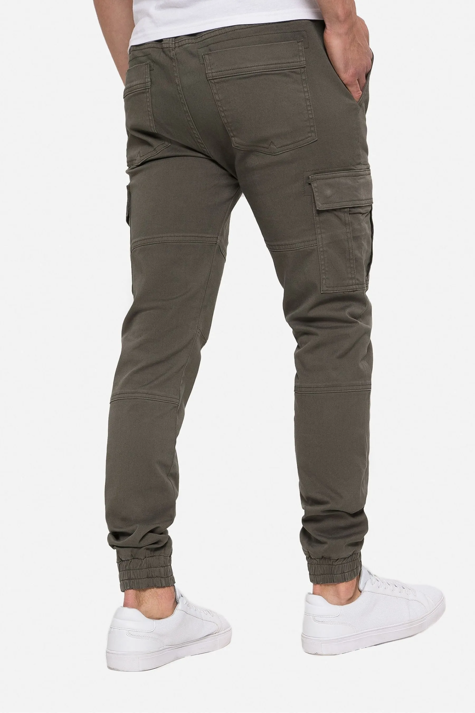 Threadbare - Pantaloni cargo con elastico sul fondo