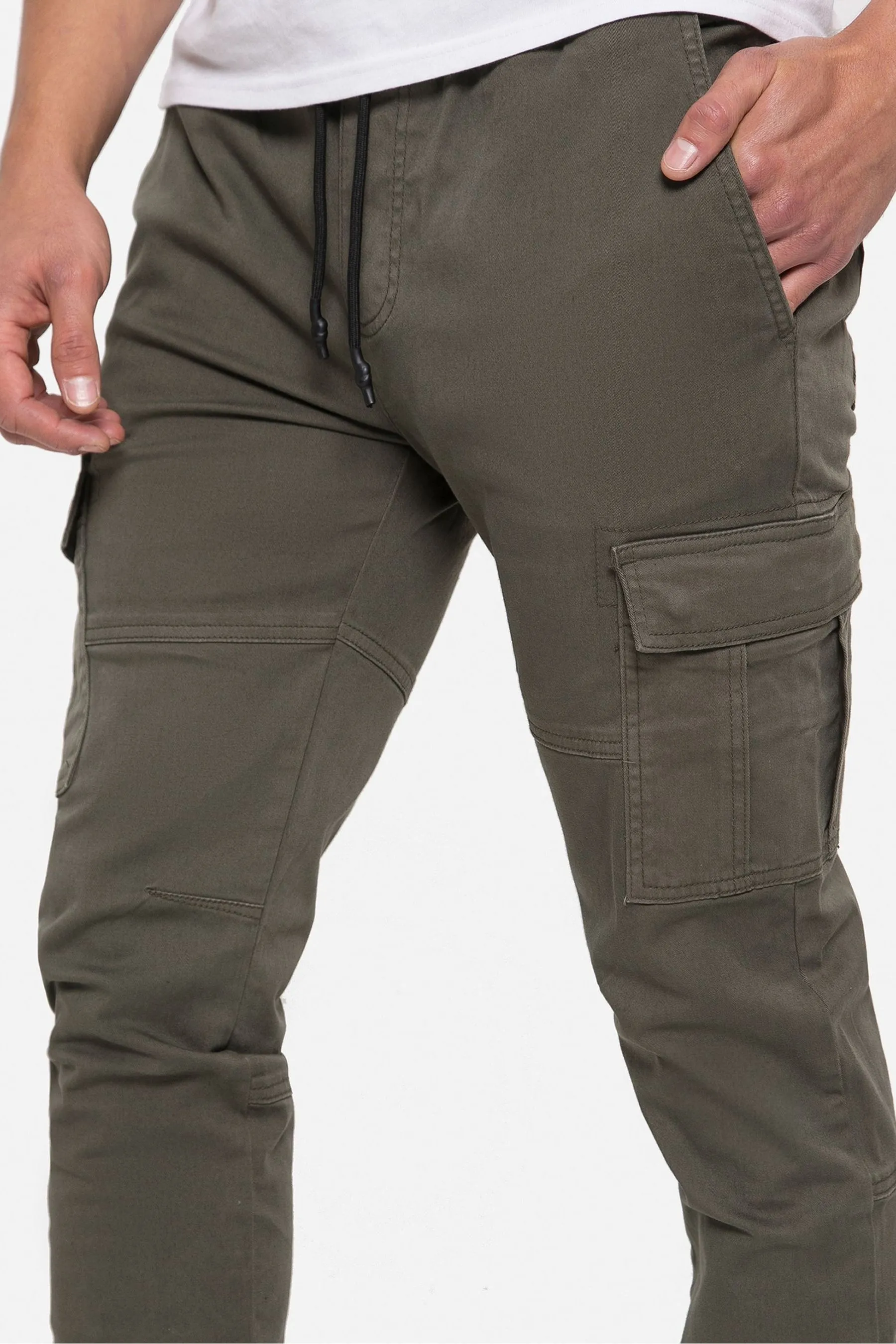 Threadbare - Pantaloni cargo con elastico sul fondo