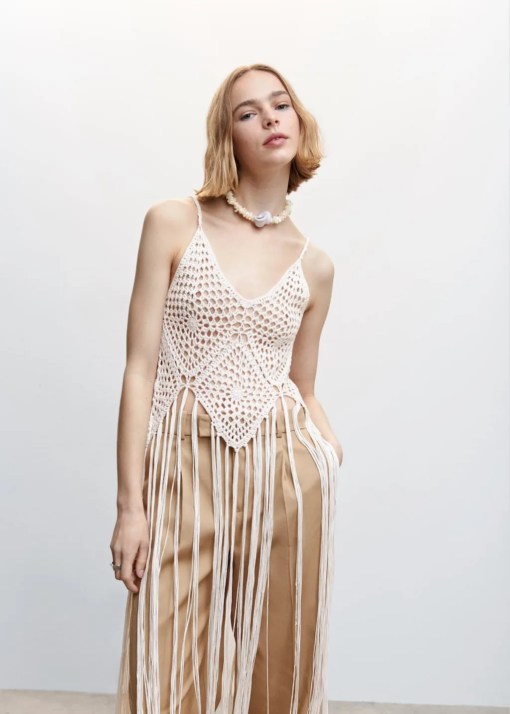 Top crochet frange