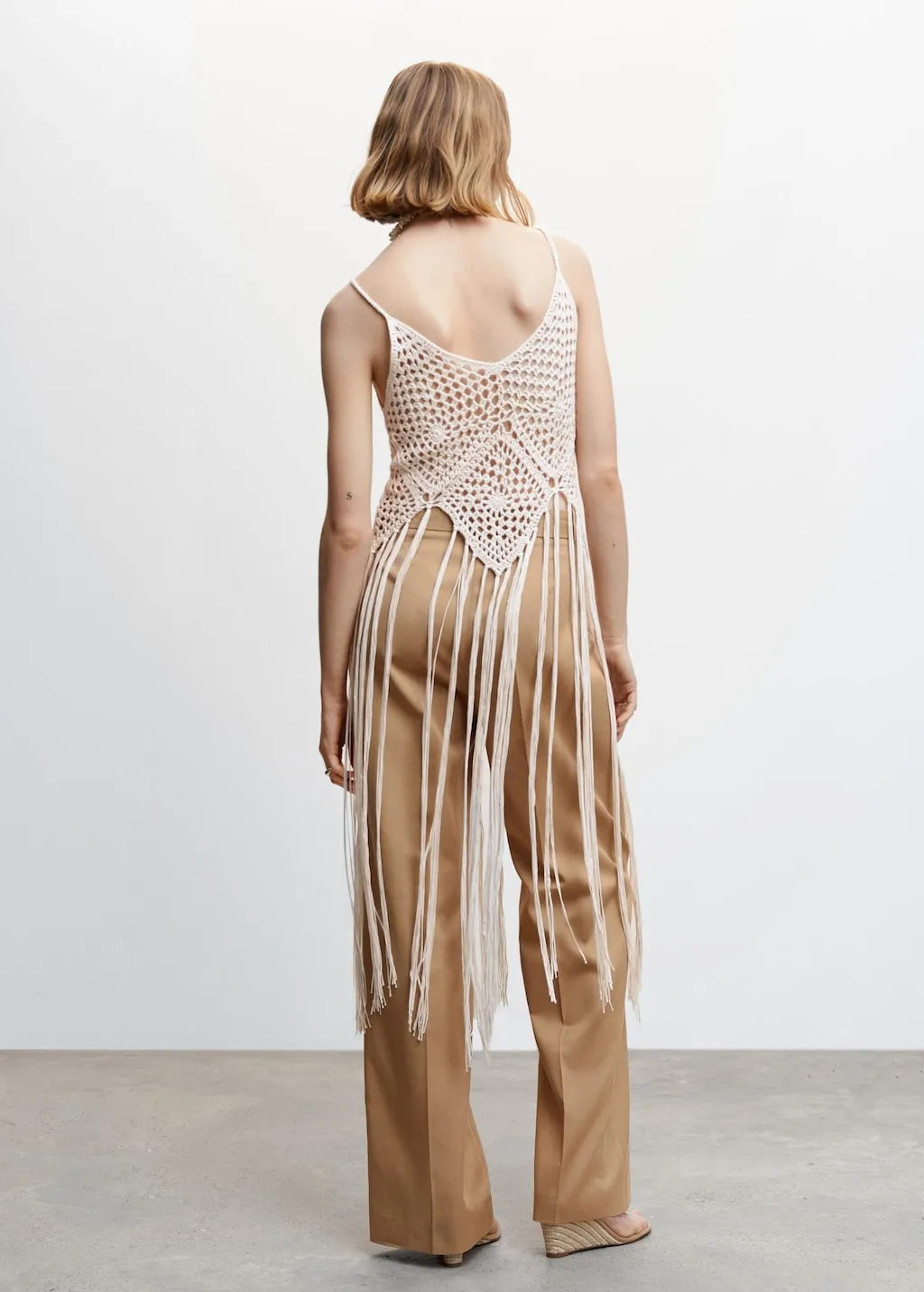Top crochet frange