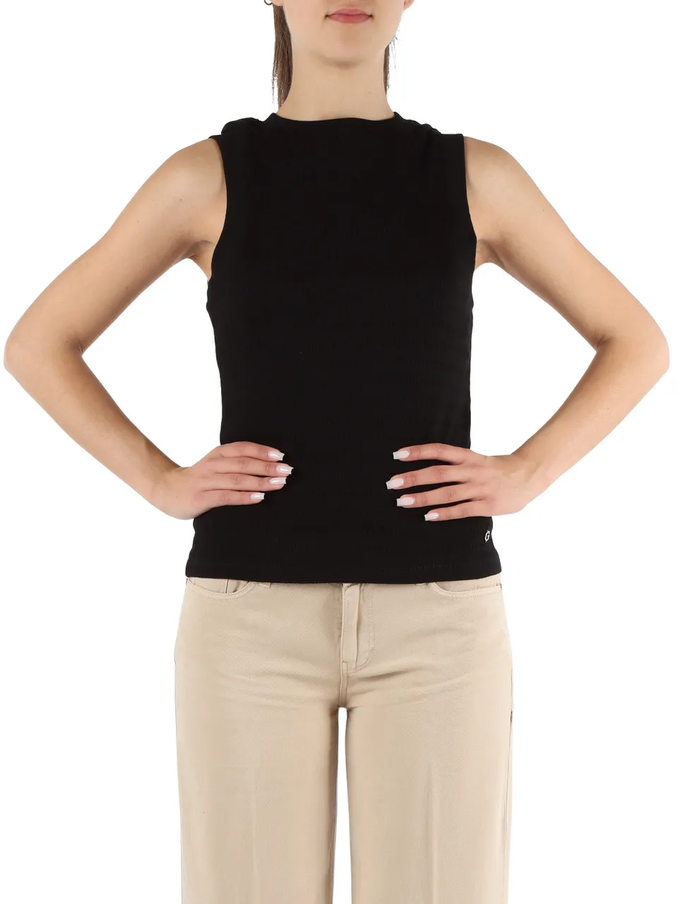 Top slim fit in misto cotone
