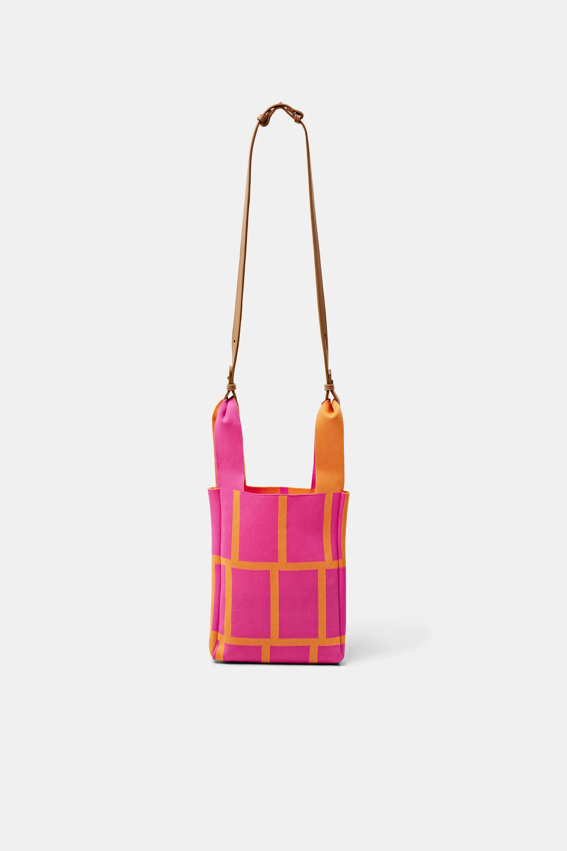 Tote bag con motivo a quadri