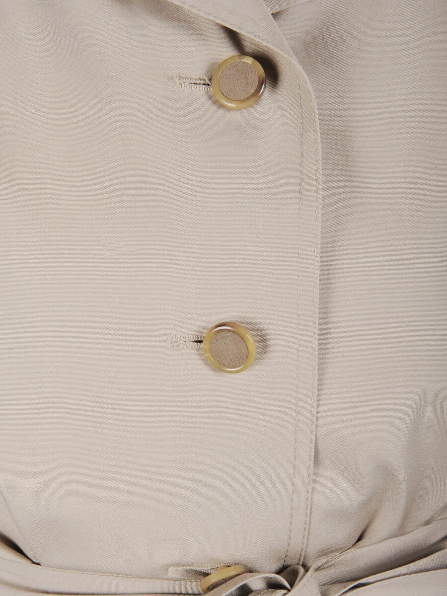 Trench beige con cintura